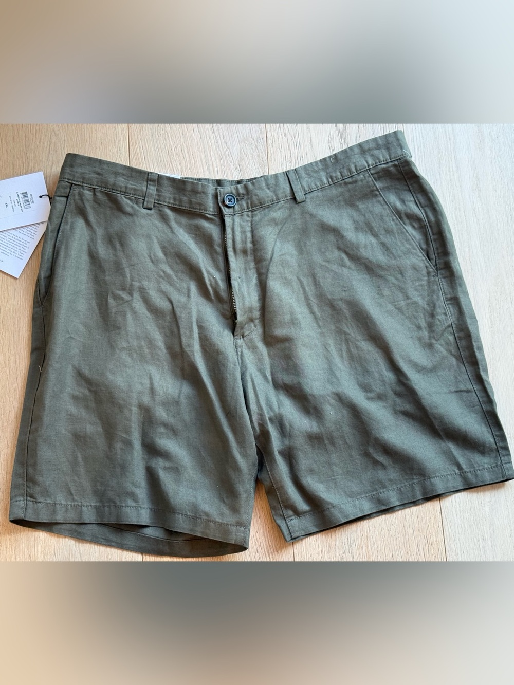 Selected Homme Men’s Linen Organic Cotton Shorts Olive XXL Waist 38 Vaca Travel